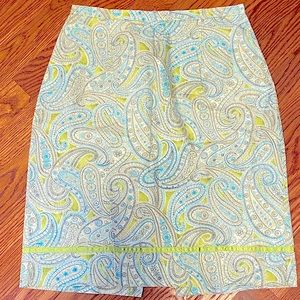 HIGH Waist Paisley ✏️ PENCIL Skirt 25 26 4P